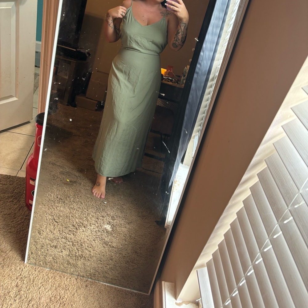 Olive green dress